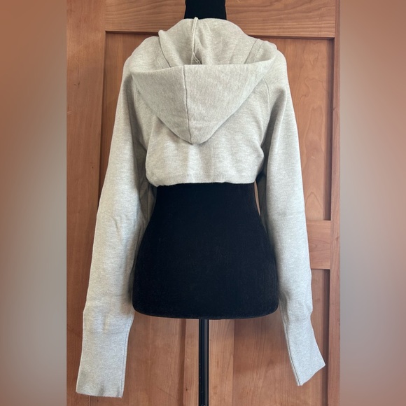 Gray Cropped Hoodie - Picture 2 of 4